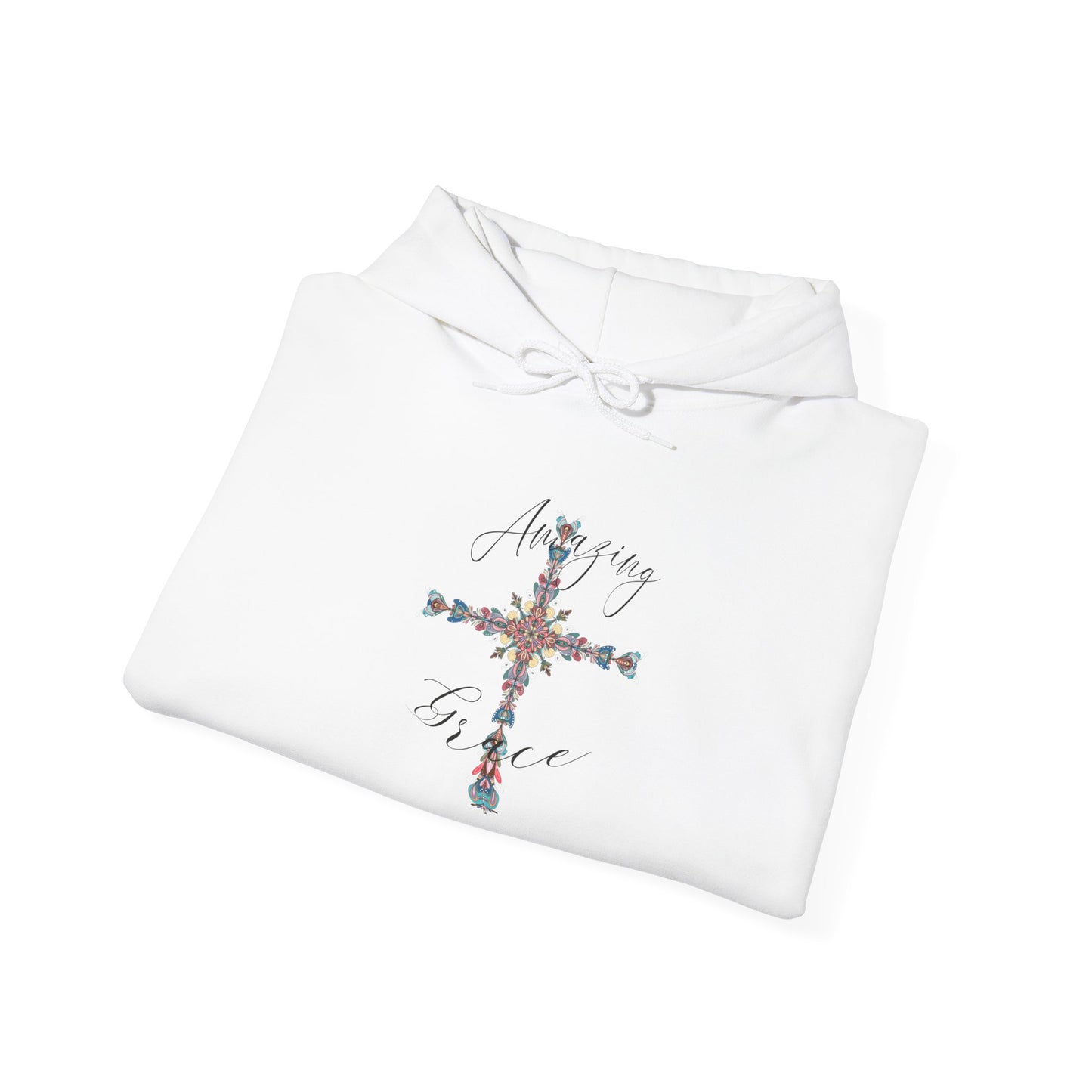 Pastel Amazing Grace Cross Hoodie Sweatshirt