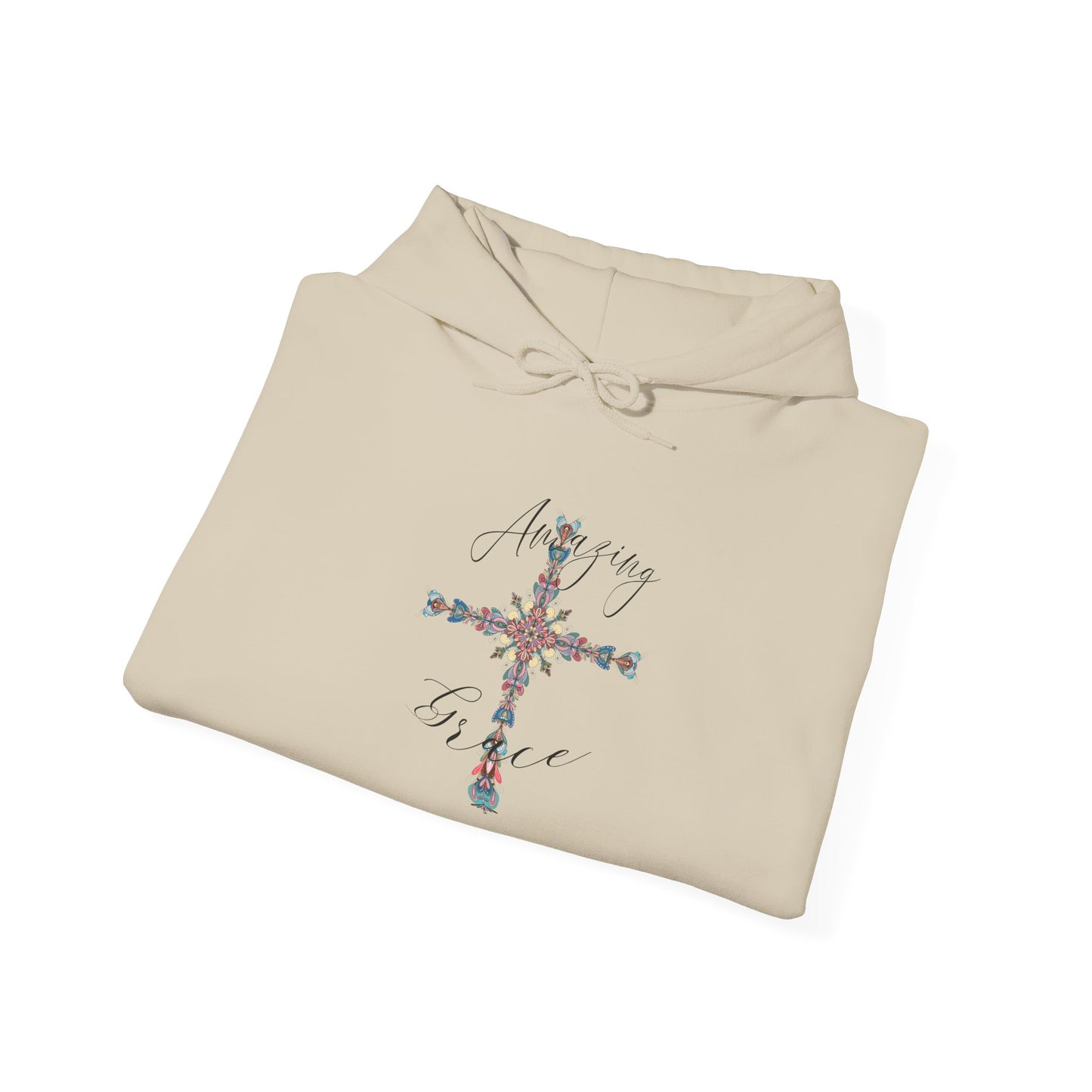 Pastel Amazing Grace Cross Hoodie Sweatshirt