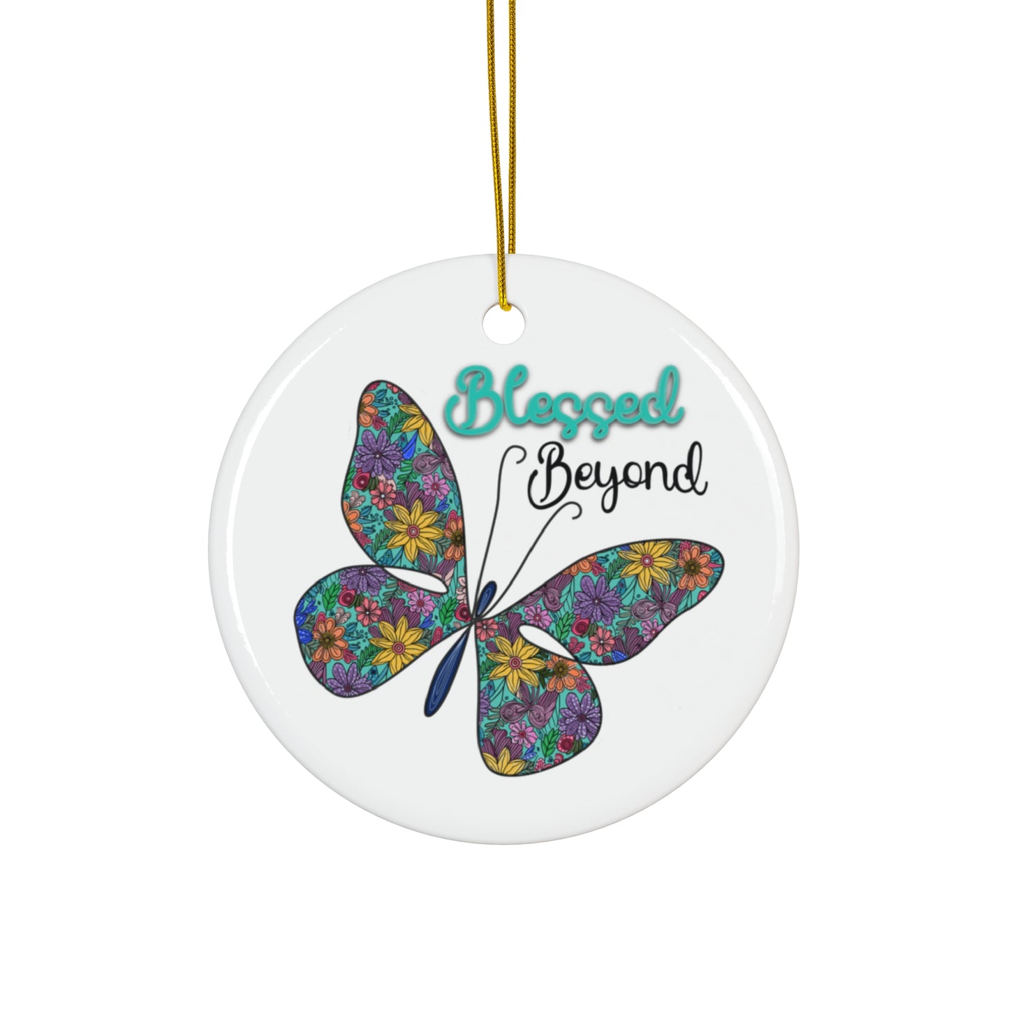 Ceramic Ornament Butterfly Blessings