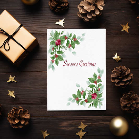 Watercolor Season Greetings Card