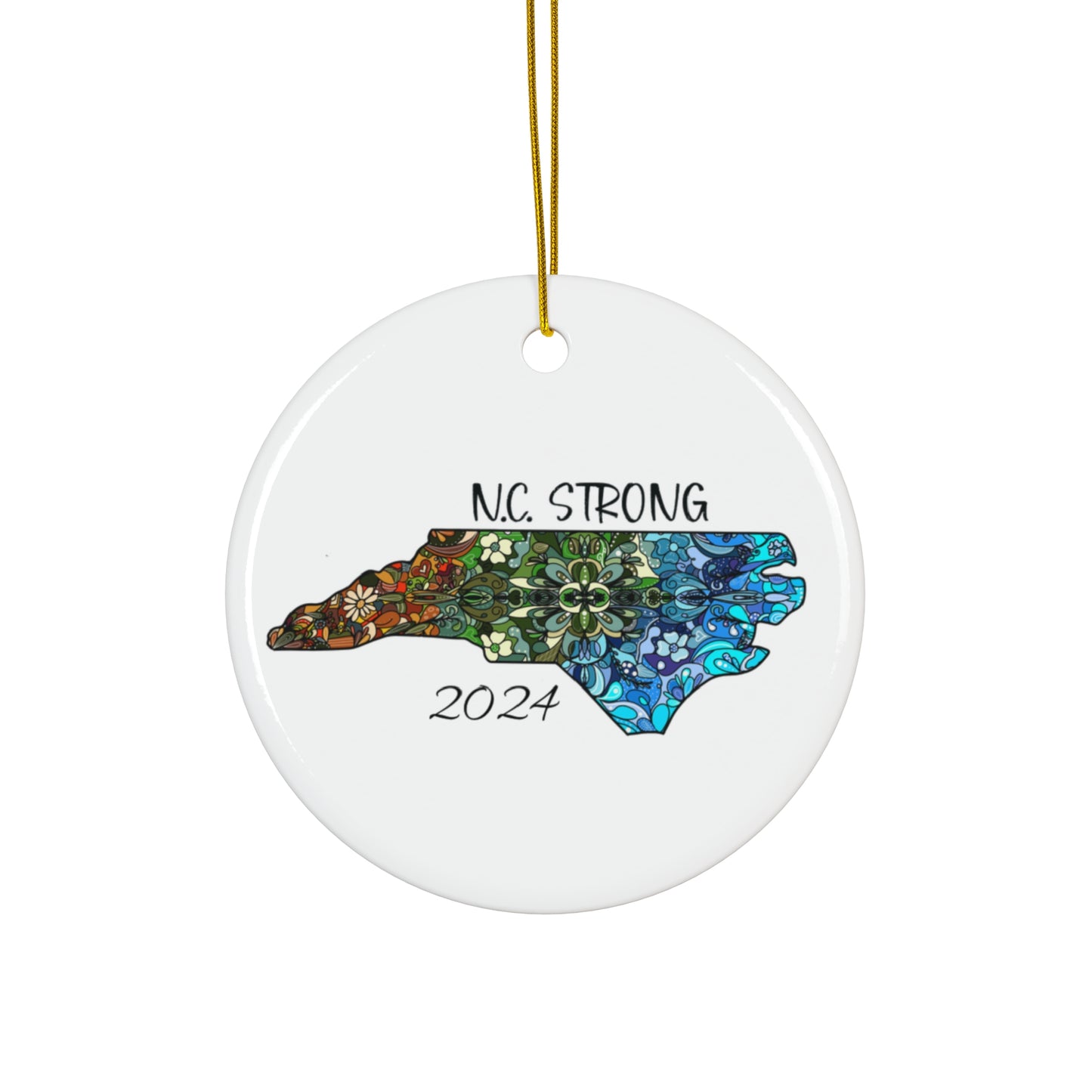 Ceramic Ornament North Carolina Strong Hurricane Helene Memorial