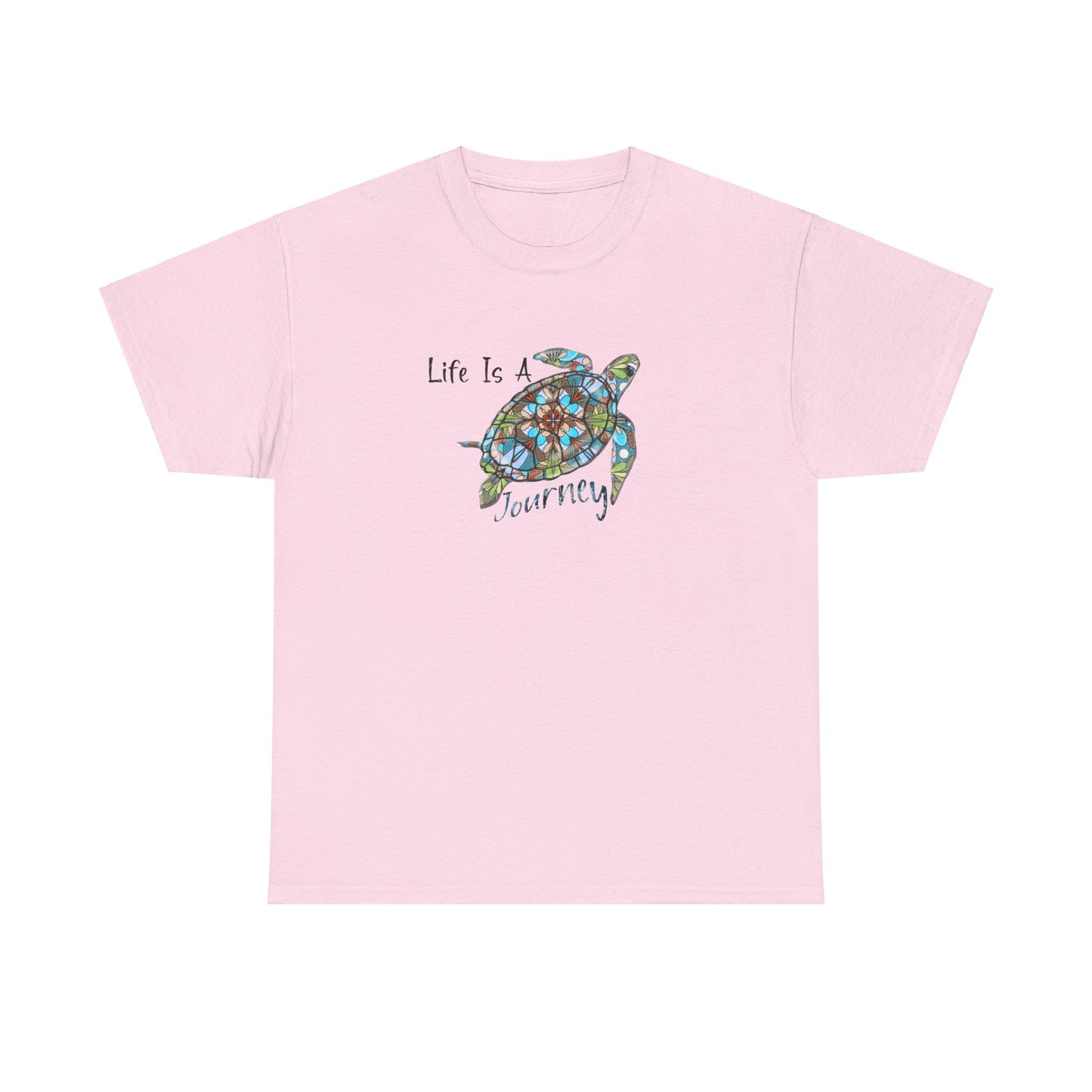 Turtle Doodle Unisex Tee - Colorful Waters and Life Journey Design