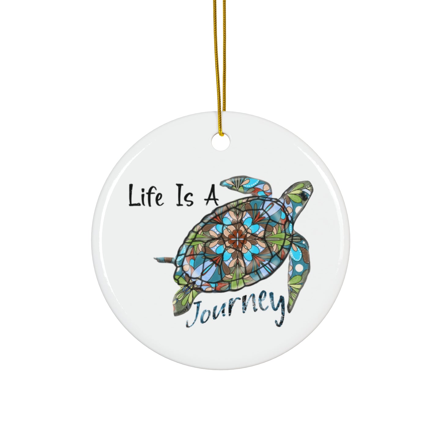 Ceramic Ornament - Turtle Journey through Life