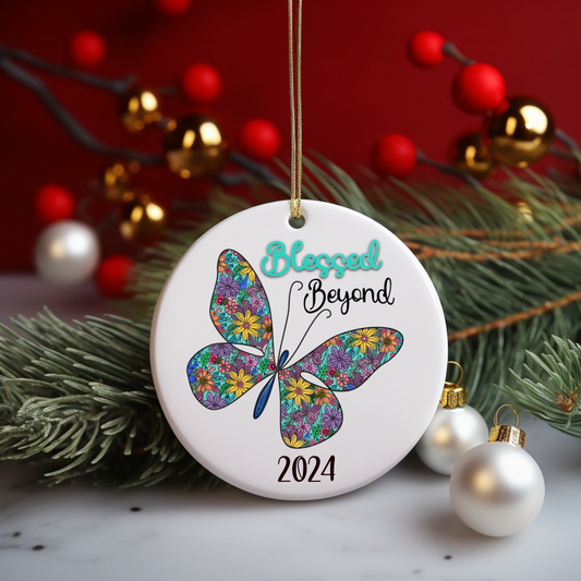 Ceramic Ornament Butterfly Blessings