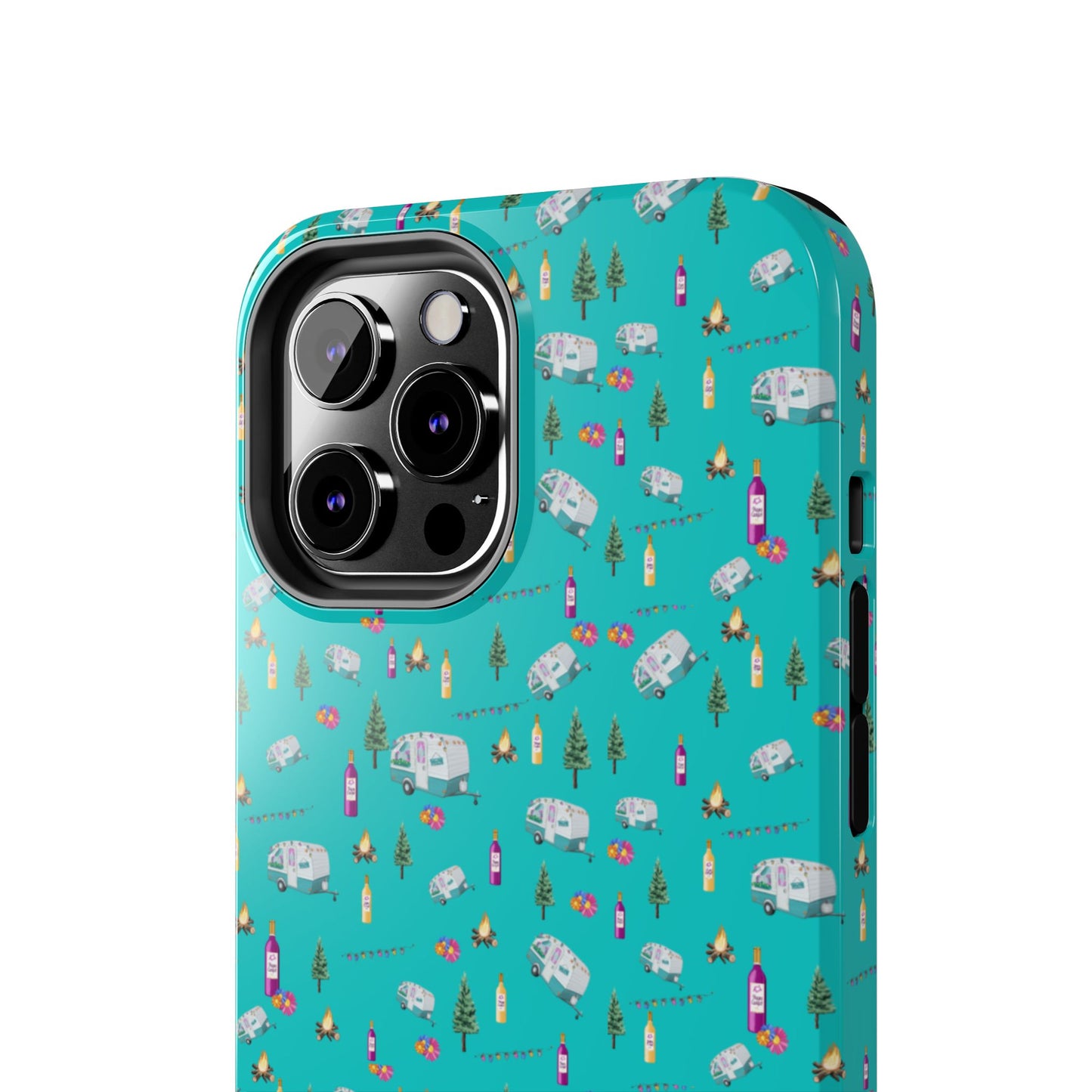 Tough Phone Case Happy Camper Campfire Design