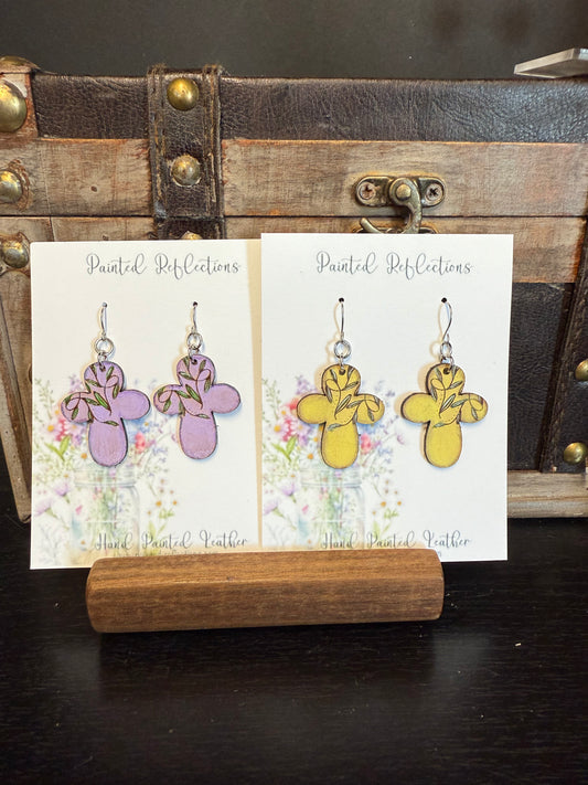 Vine Cross Earrings