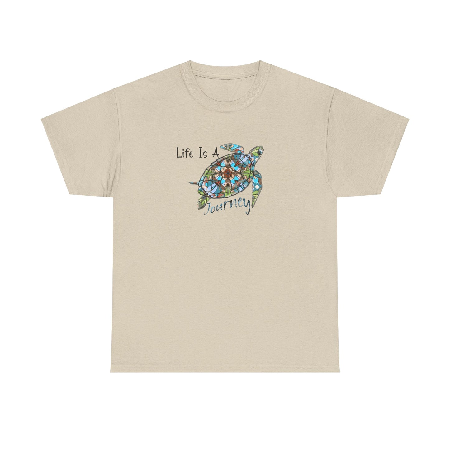 Turtle Doodle Unisex Tee - Colorful Waters and Life Journey Design