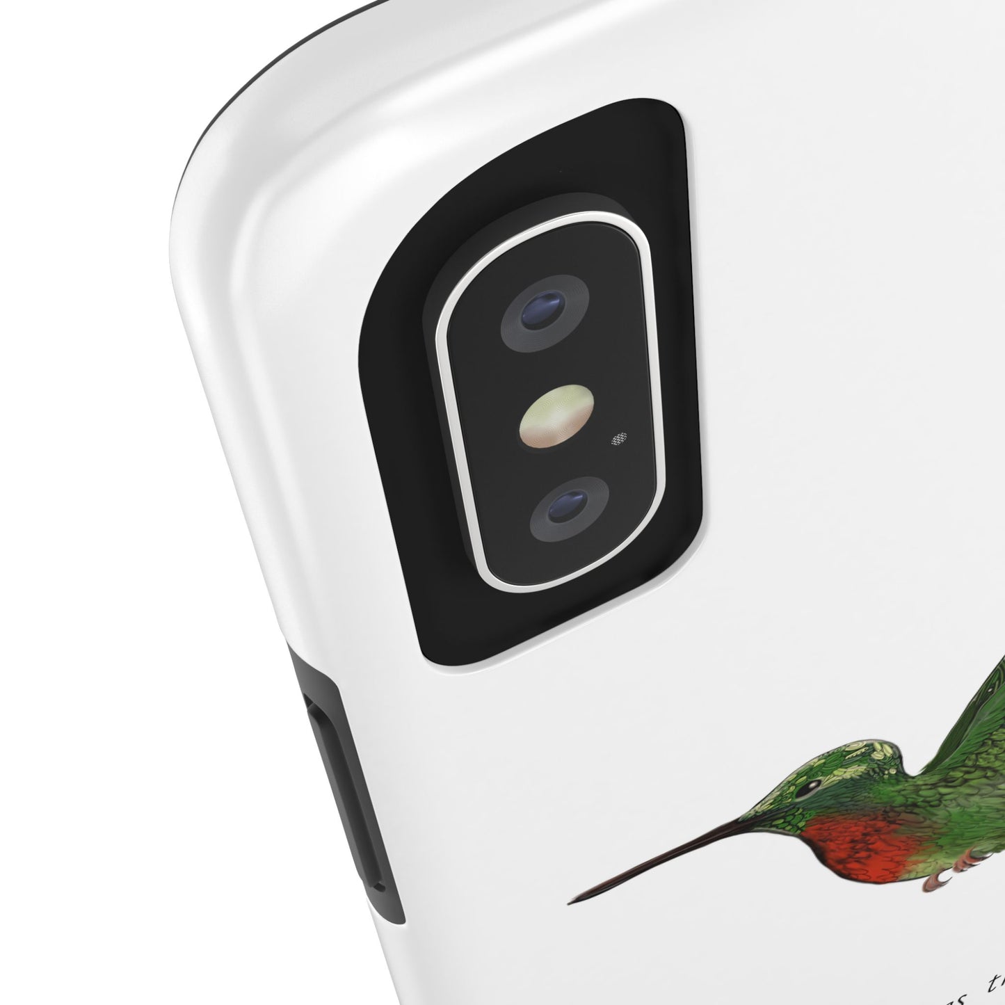 Phone Case - Hummingbird Drawing with Philippians 4:13 Verse