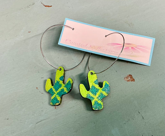 Deco Style Cactus Earrings