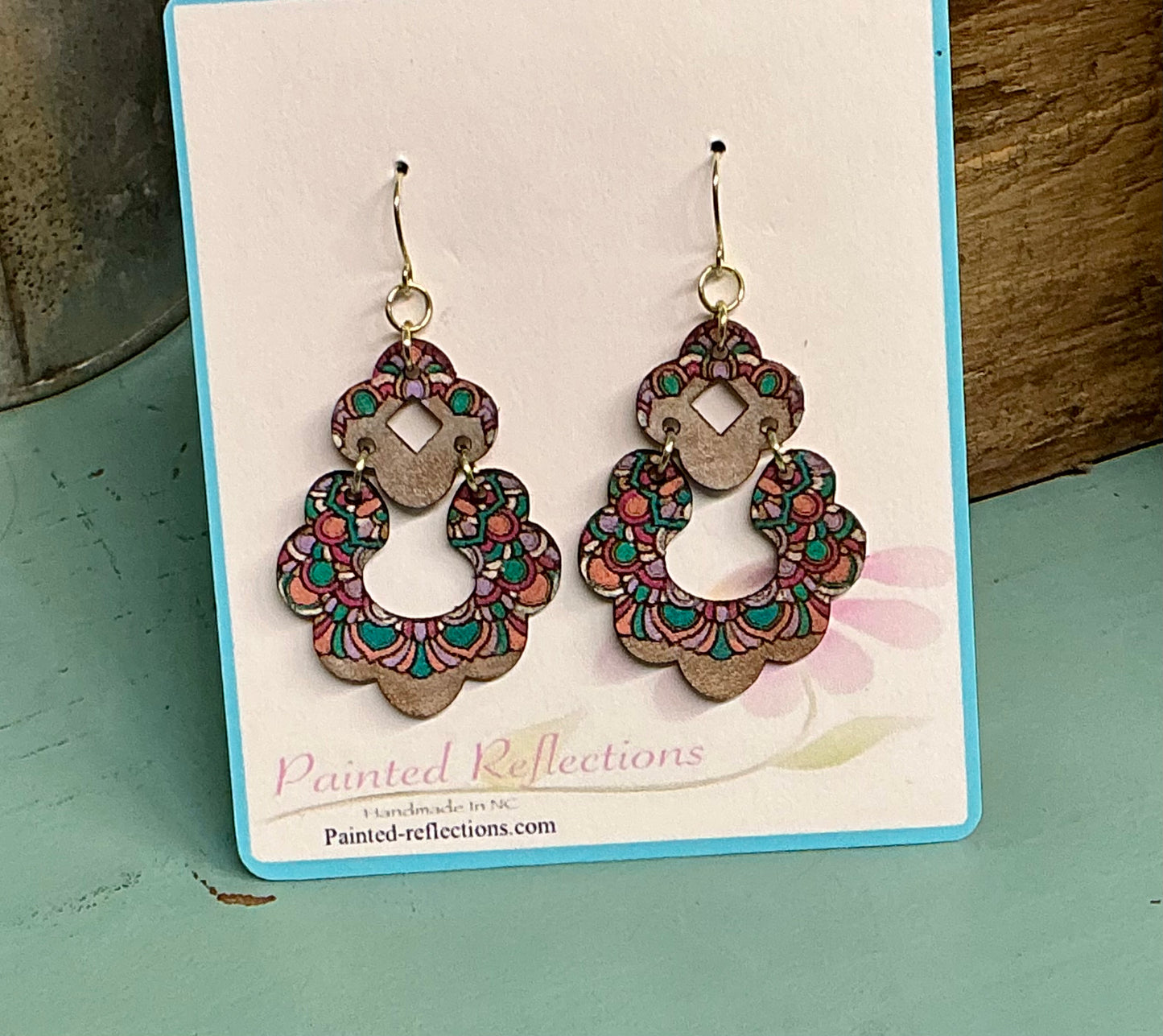 Scalloped Shape Art deco Earrings