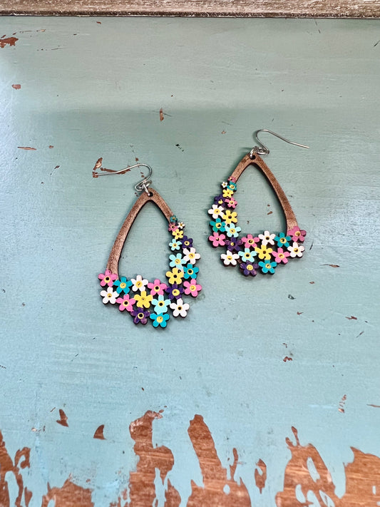 Tiny Flower Hoops