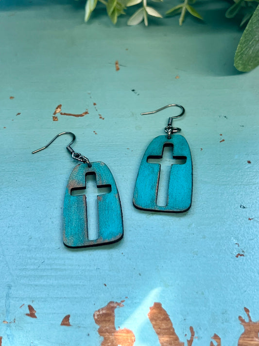 Cross Cut Out Earrings
