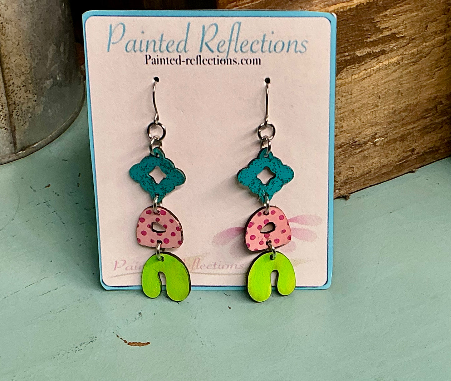 Triple Deco Design Earrings